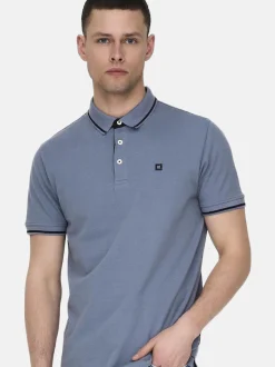 Only&Sons Herren Poloshirt - 2er Pack Onsefletcher in blau