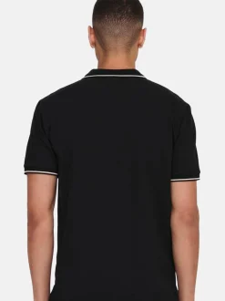 Only&Sons Herren Poloshirt - 2er Pack Onsefletcher in schwarz
