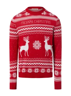 Only&Sons Herren Strickpullover in rot weiß