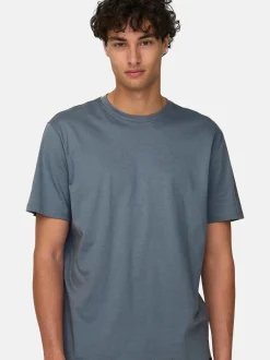 Only&Sons Herren T-Shirt - 3er Pack MAX in blau