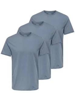 Only&Sons Herren T-Shirt - 3er Pack MAX in blau