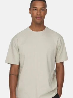 Only&Sons Herren T-Shirt - 2er Pack Onsfred in beige