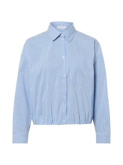 Opus Damen Bluse- Fresa in hellblau weiß