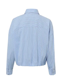 Opus Damen Bluse- Fresa in hellblau weiß