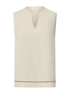 Opus Damen Blussentop mit Leinen-Anteil - Faribica in ecru