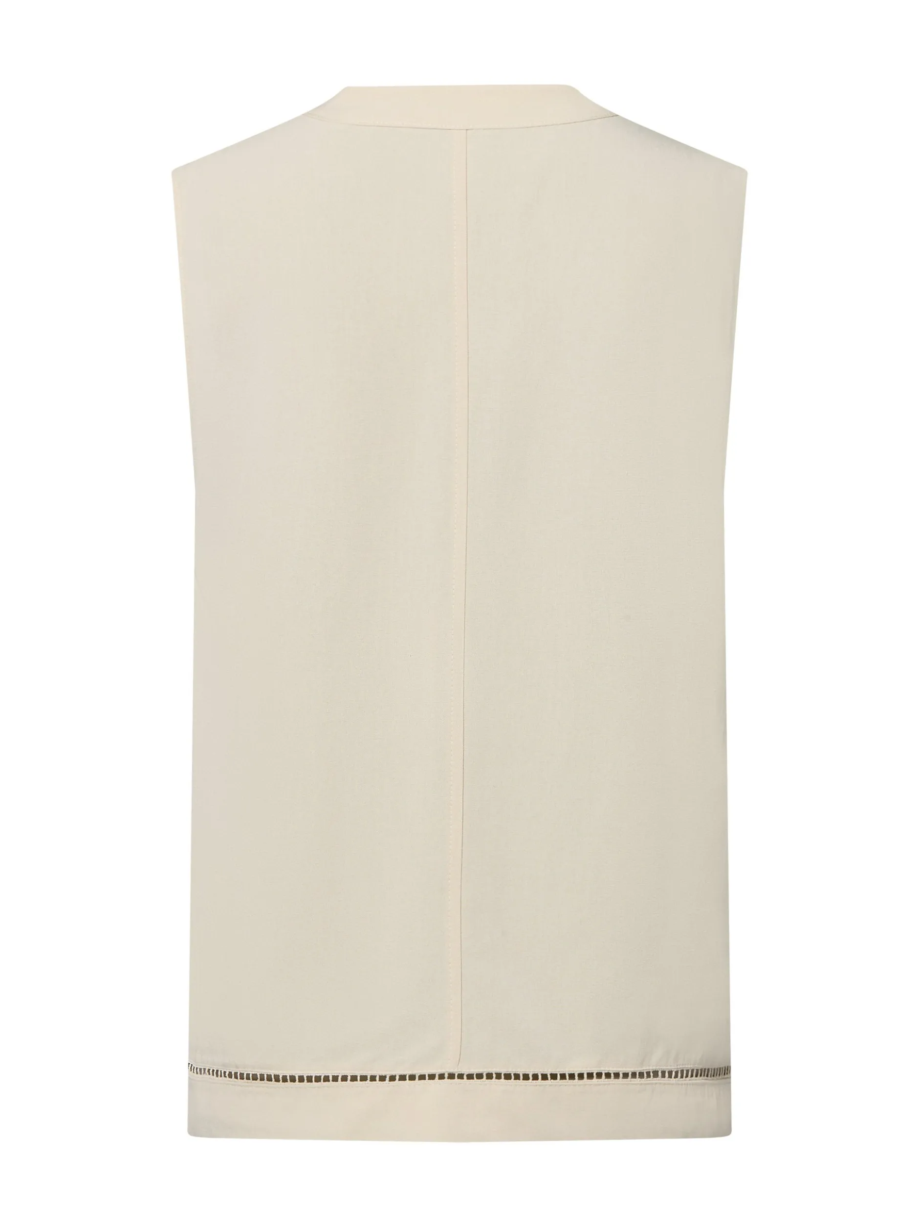 Opus Damen Blussentop mit Leinen-Anteil - Faribica in ecru