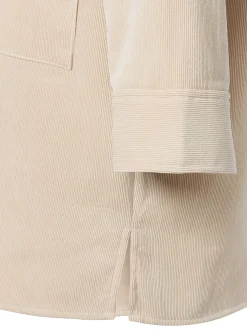 Opus Damen Cord-Hemdbluse - Faisa in beige