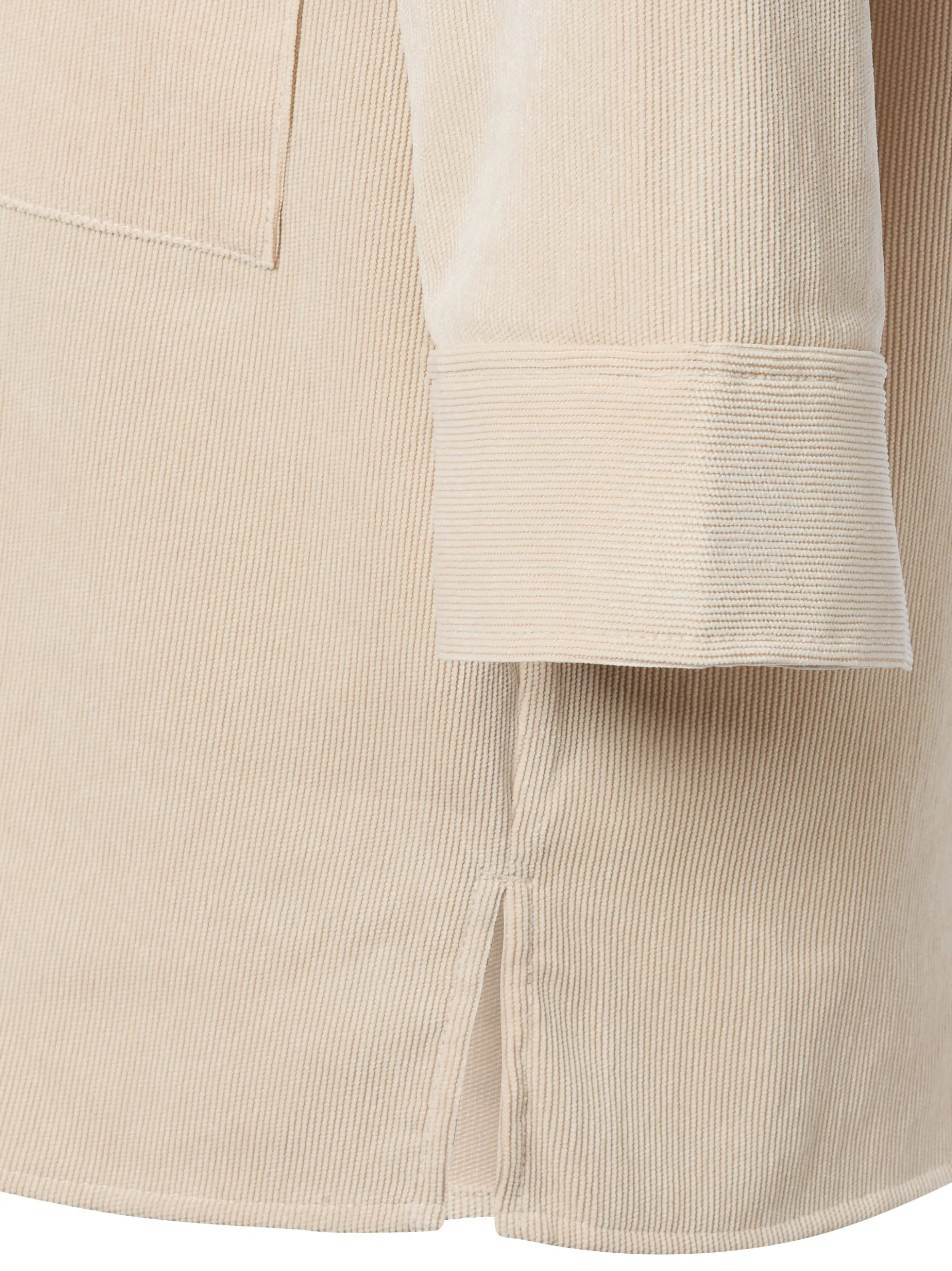 Opus Damen Cord-Hemdbluse - Faisa in beige