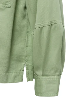 Opus Damen Hemdbluse - Fadelia in lind - Ärmel: 3/4 Arm
