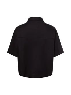 Opus Damen Hemdbluse mit Leinenanteil - Fringo in schwarz