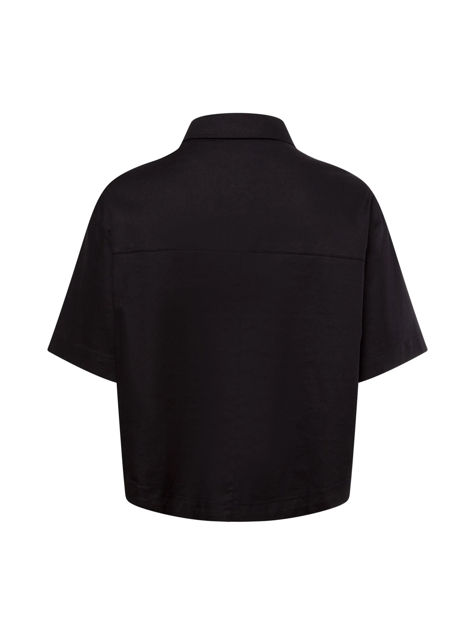 Opus Damen Hemdbluse mit Leinenanteil - Fringo in schwarz