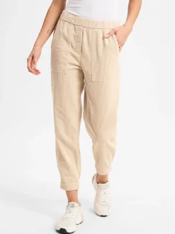 Opus Damen Hose - Myha corduroy in beige - Länge: lang