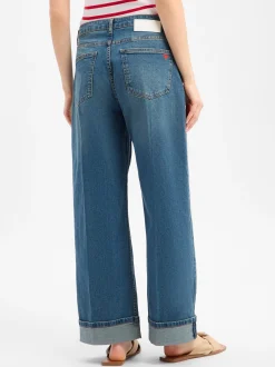 Opus Damen Jeans - Miva Valentine in medium stone