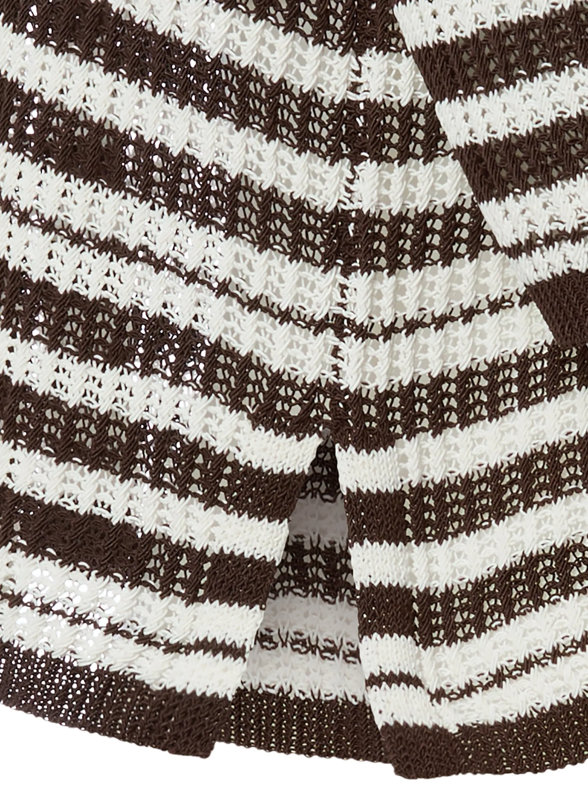 Opus Damen Kurzarm-Strickpullover - Punny in mocca weiß