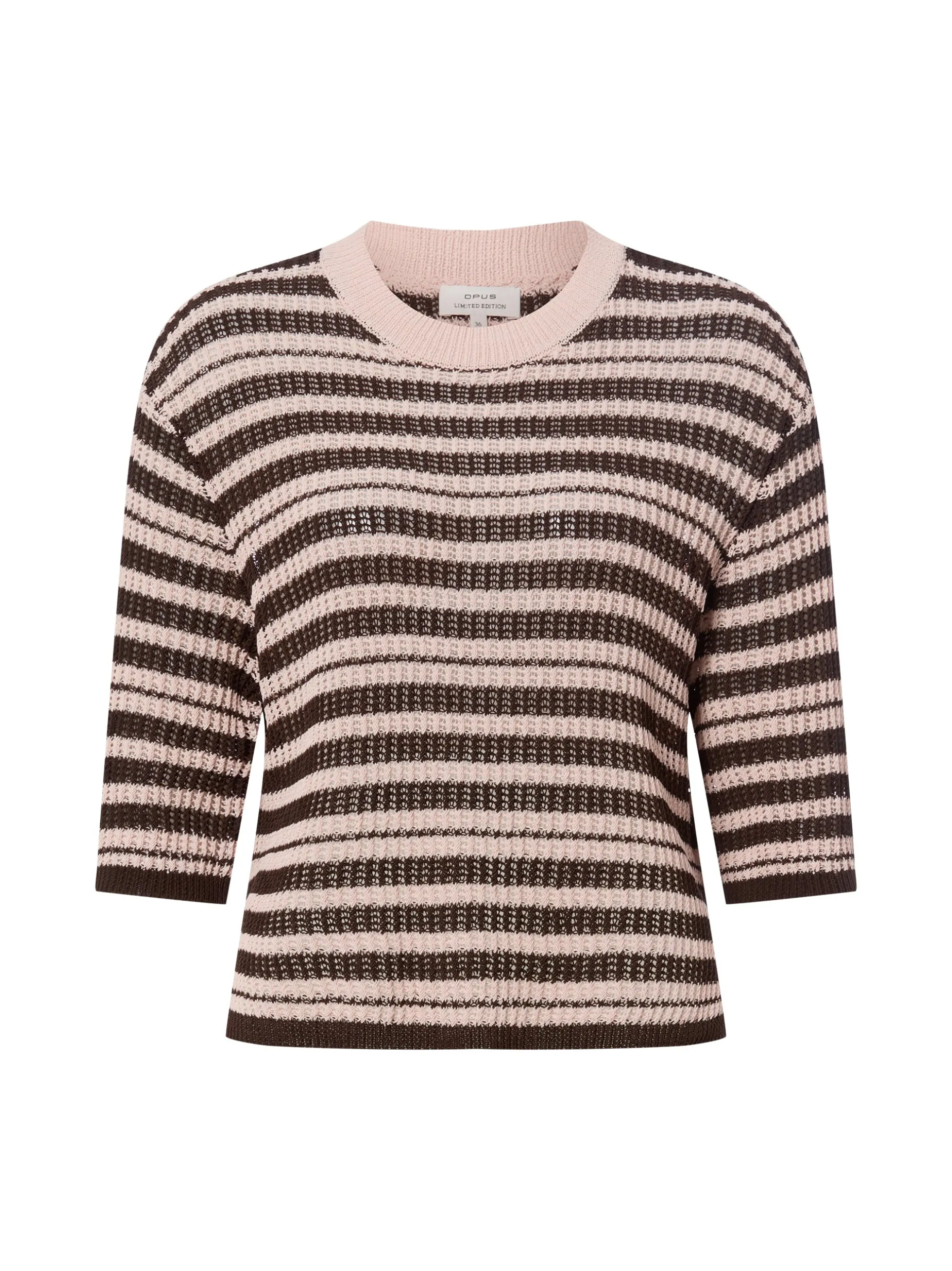 Opus Damen Kurzarm-Strickpullover - Punny in rosa