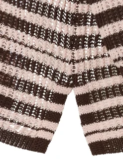Opus Damen Kurzarm-Strickpullover - Punny in rosa