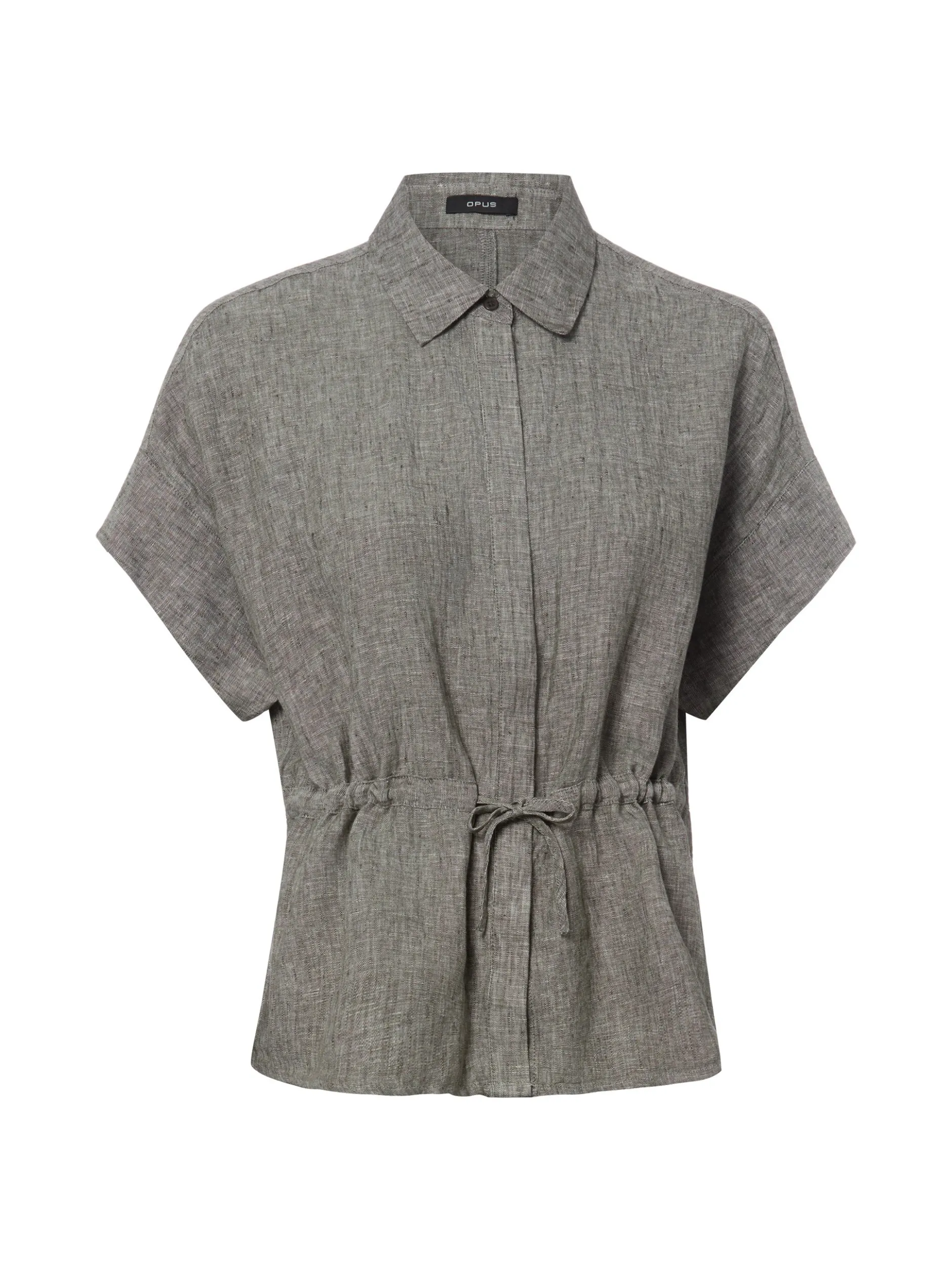 Opus Damen Leinenbluse - Faluri in grau