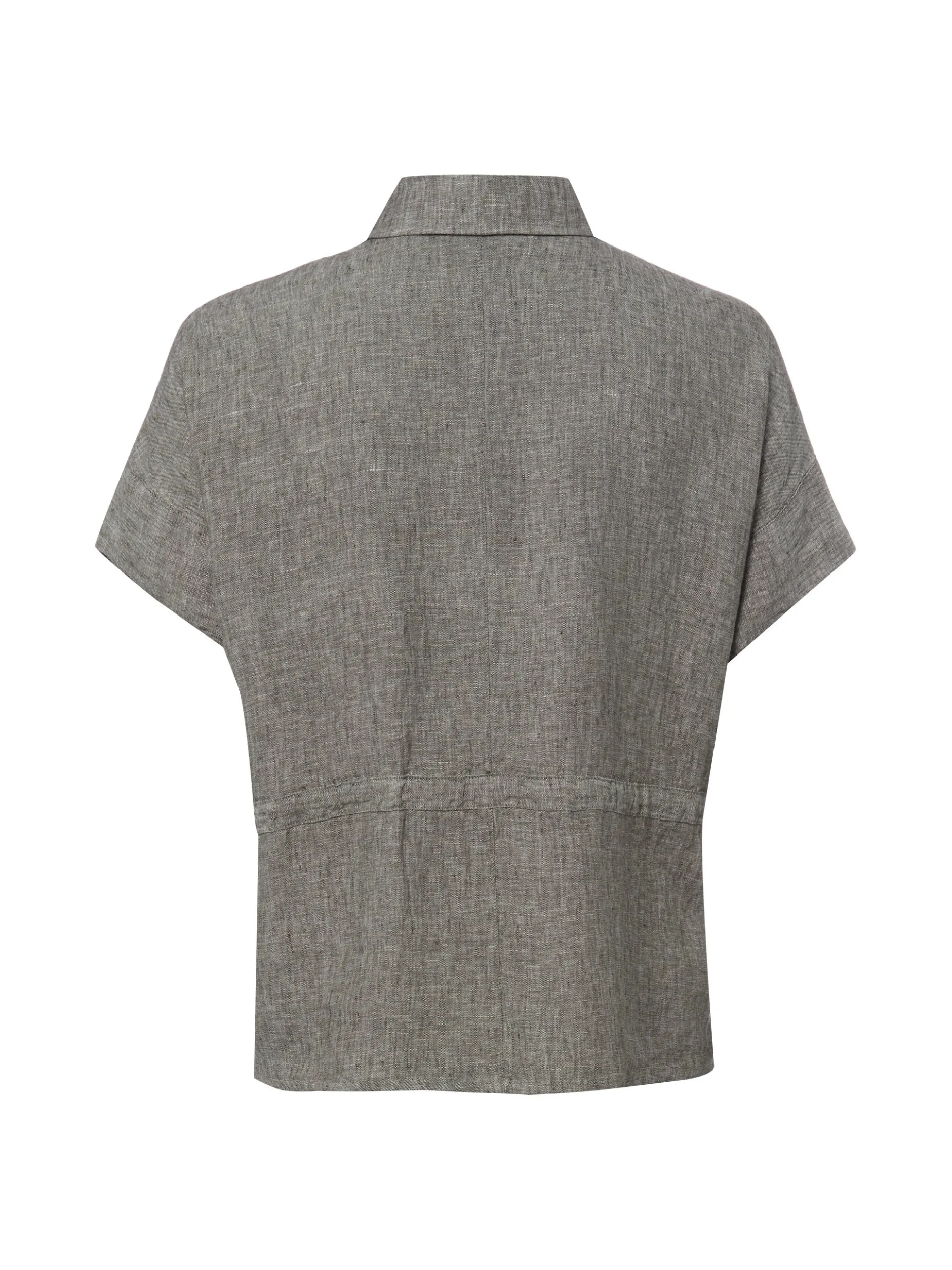 Opus Damen Leinenbluse - Faluri in grau