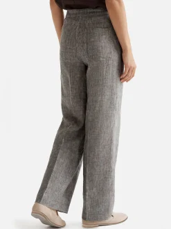 Opus Damen Leinenhose - Maikito Light in khaki ecru