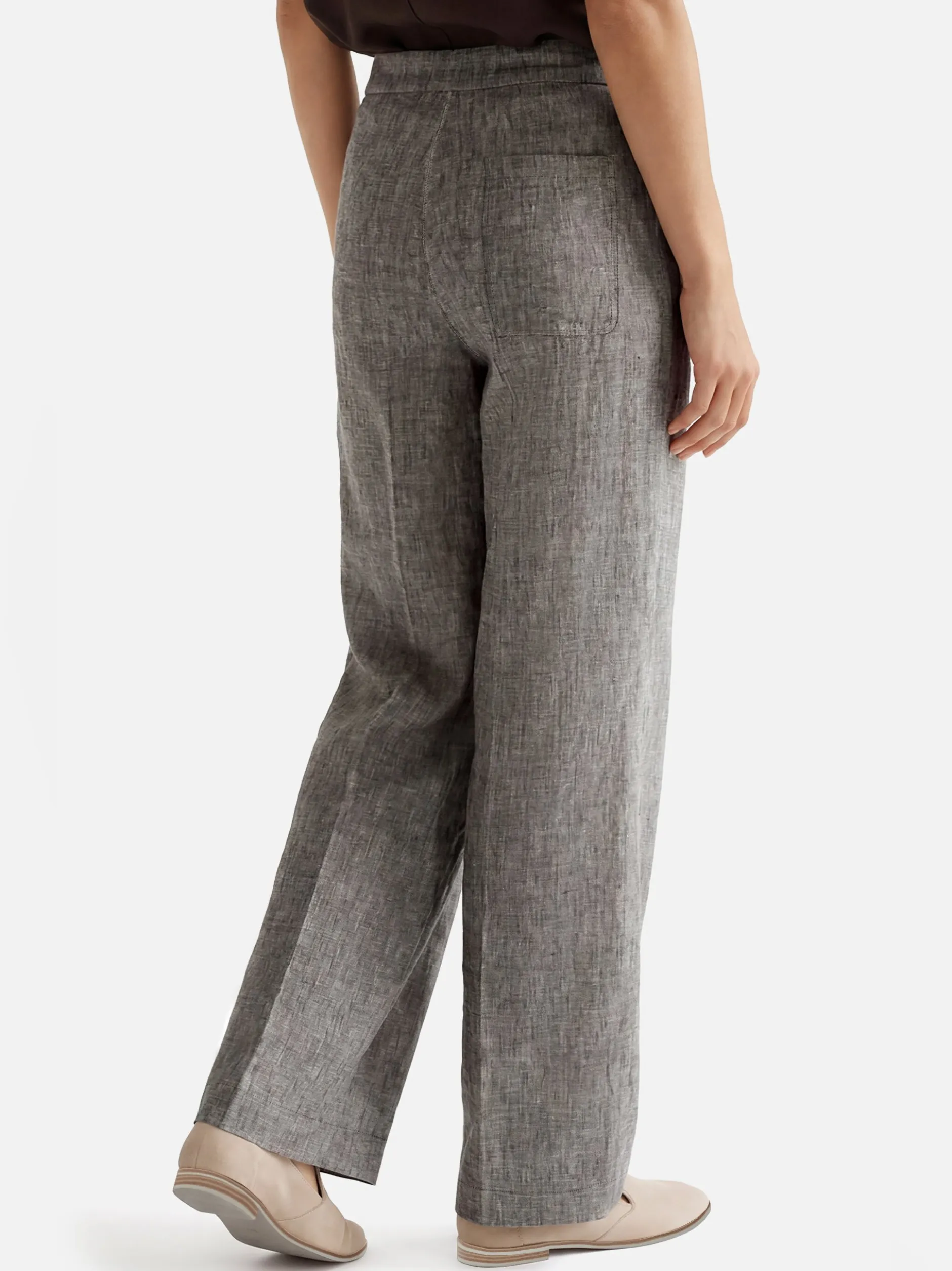 Opus Damen Leinenhose - Maikito Light in khaki ecru