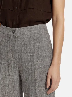 Opus Damen Leinenhose - Maikito Light in khaki ecru