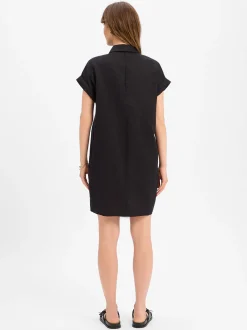 Opus Damen Leinenkleid - Welina in anthrazit