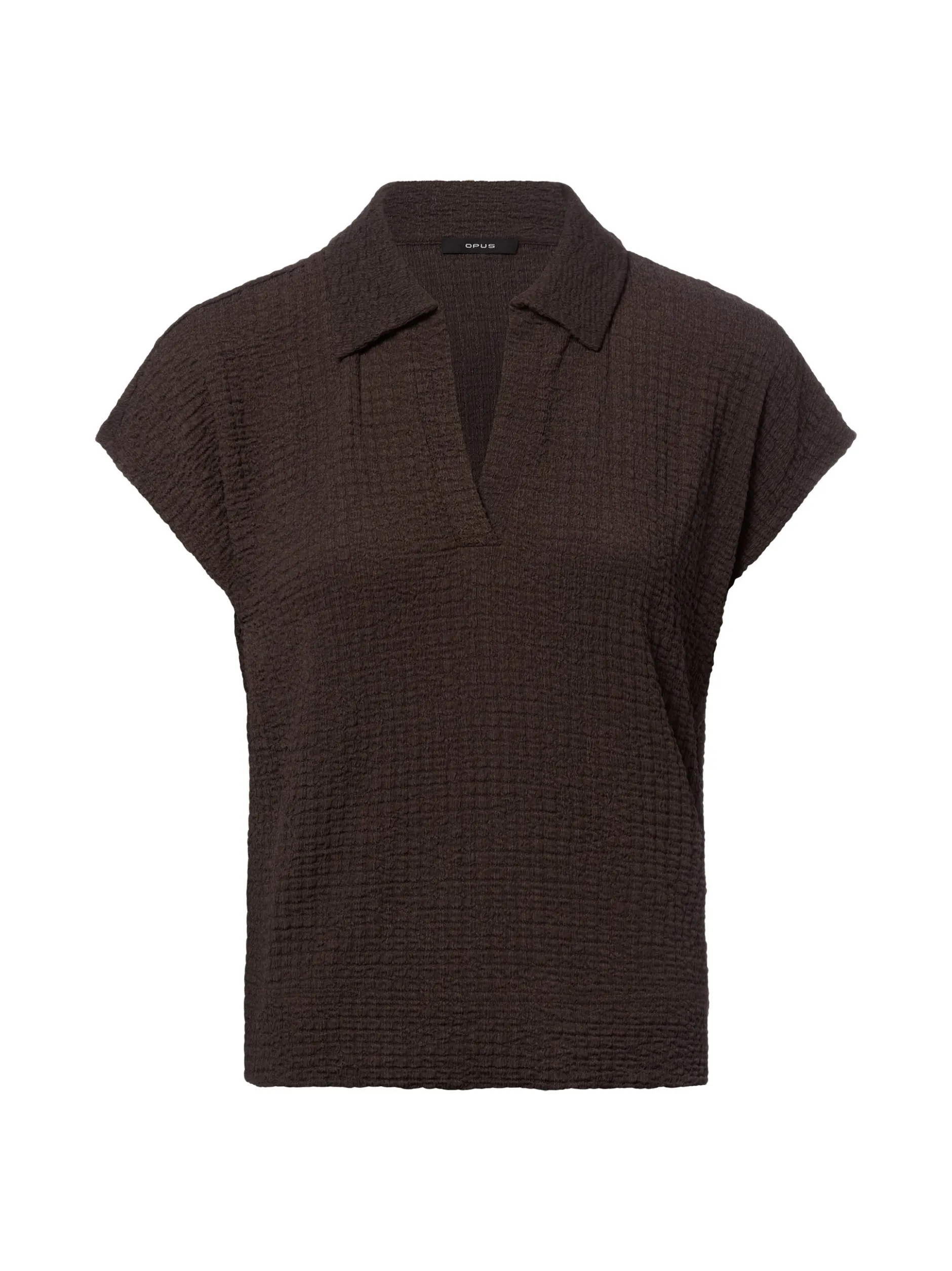 Opus Damen Shirt - Sipin in kastanie - Ärmel: kurzarm