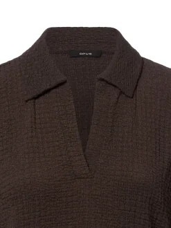 Opus Damen Shirt - Sipin in kastanie - Ärmel: kurzarm