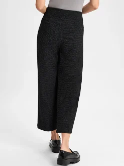 Opus Damen Stoffhose - Misha festive in schwarz silber