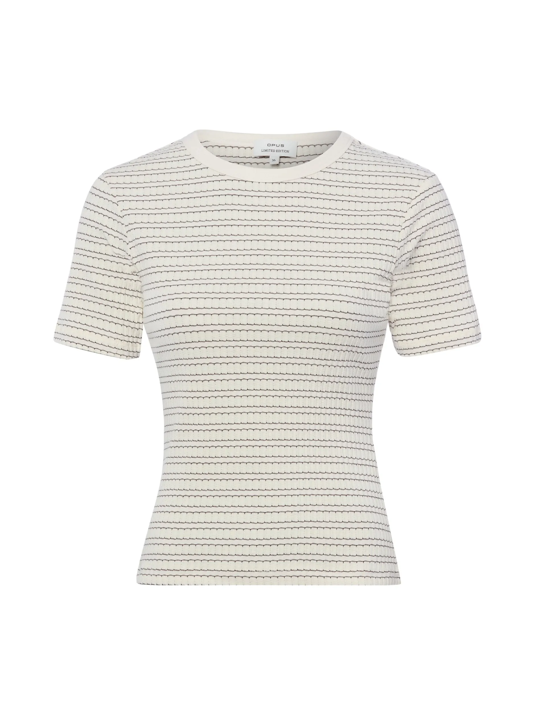 Opus Damen Strickshirt - Soleili in beige schwarz