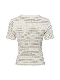 Opus Damen Strickshirt - Soleili in beige schwarz