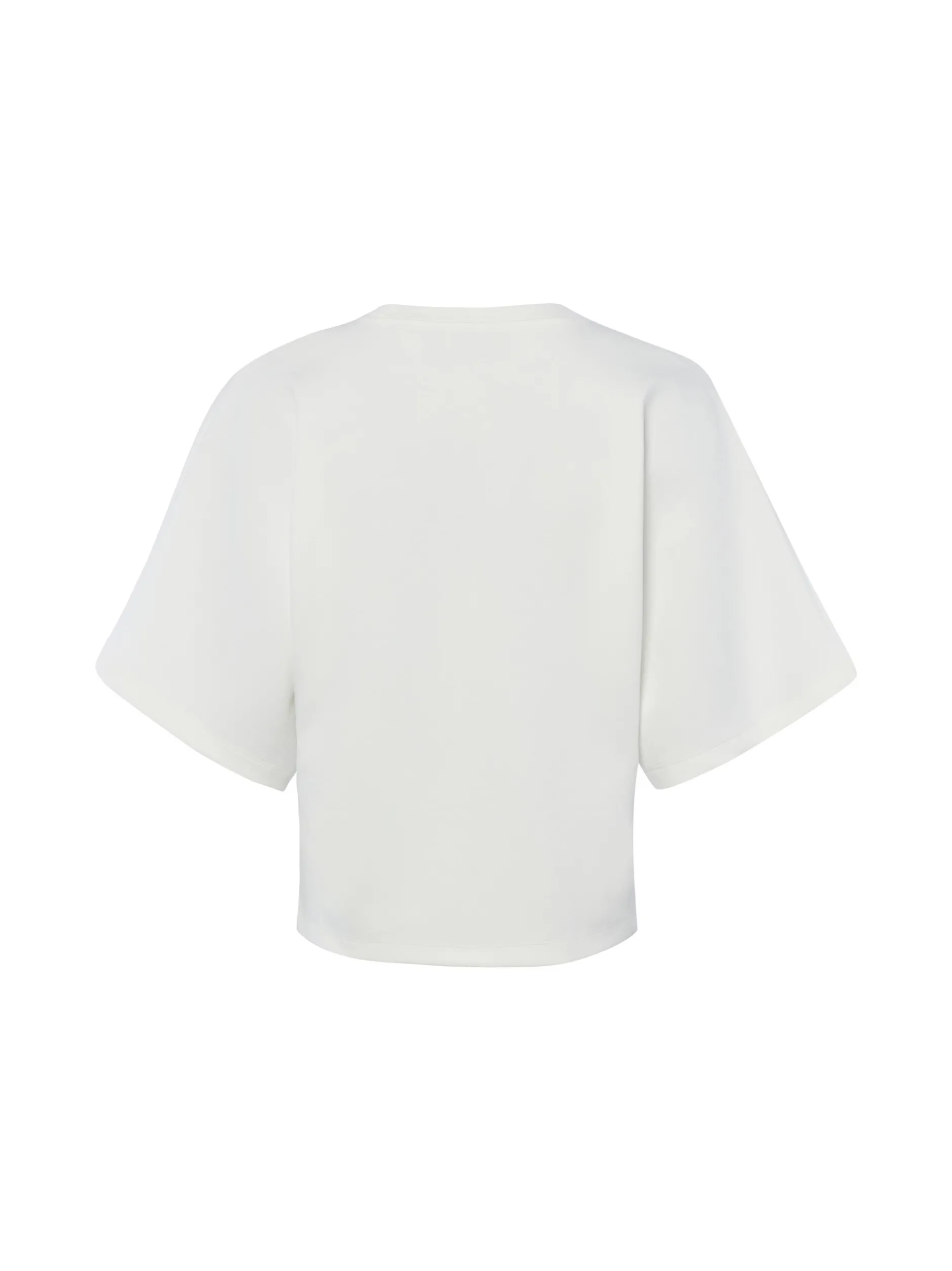Opus Damen Sweatshirt - Gikko in weiß - Ärmel: Halbarm