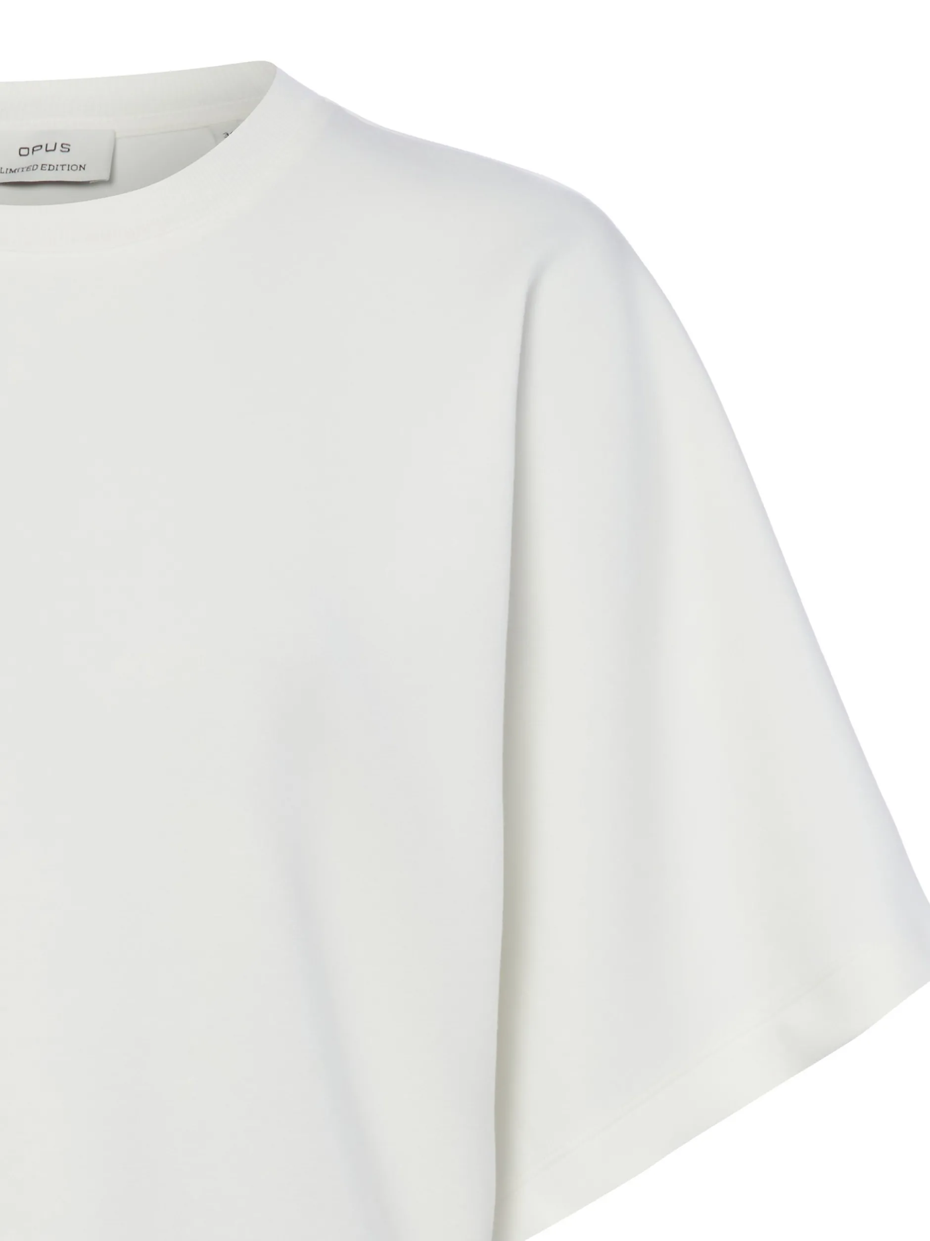 Opus Damen Sweatshirt - Gikko in weiß - Ärmel: Halbarm