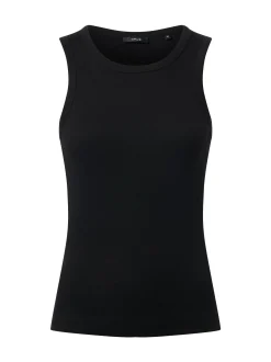 Opus Damen Top - Ilesso in schwarz - Ärmel: ohne Arm