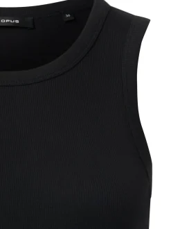 Opus Damen Top - Ilesso in schwarz - Ärmel: ohne Arm