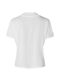Opus Damen T-Shirt - Sanze in ecru - Ärmel: extra kurz
