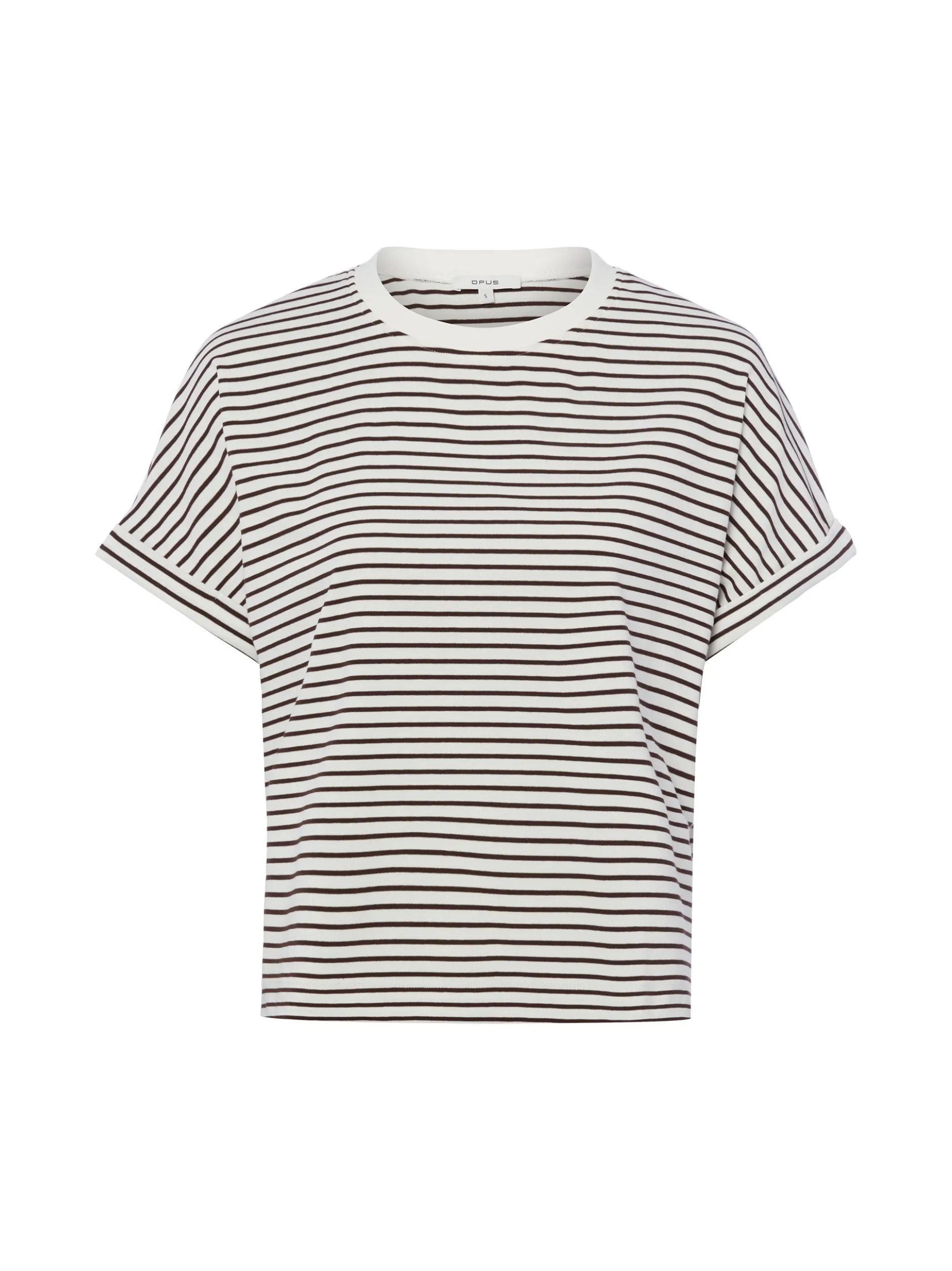 Opus Damen T-Shirt - Sotel in ecru schoko