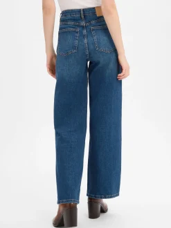Opus Damen Wide Fit Jeans - Mivy in blue stone