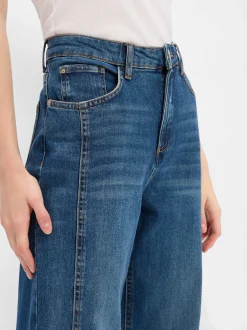 Opus Damen Wide Fit Jeans - Mivy in blue stone