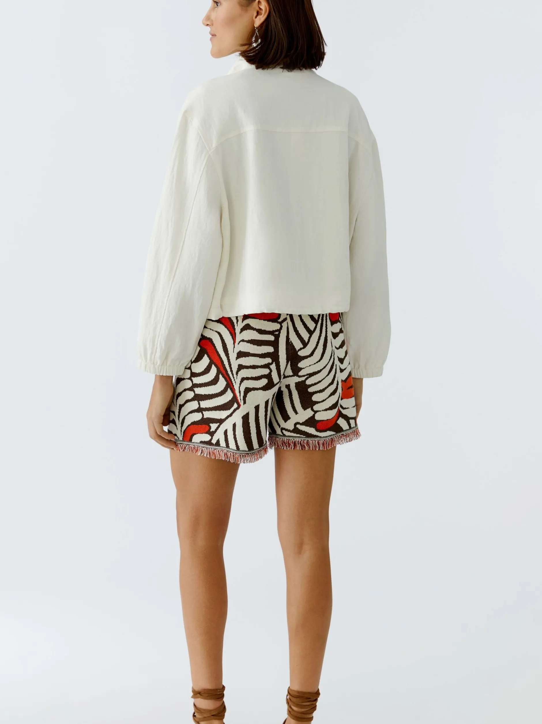 Oui Damen Blouson in weiß