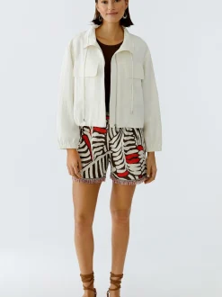 Oui Damen Blouson in weiß