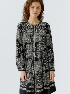 Oui Damen Hängerkleid in schwarz weiß