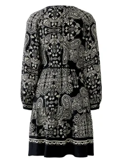 Oui Damen Hängerkleid in schwarz weiß