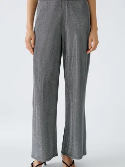 Oui Damen Hose in grau