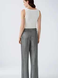 Oui Damen Hose in grau
