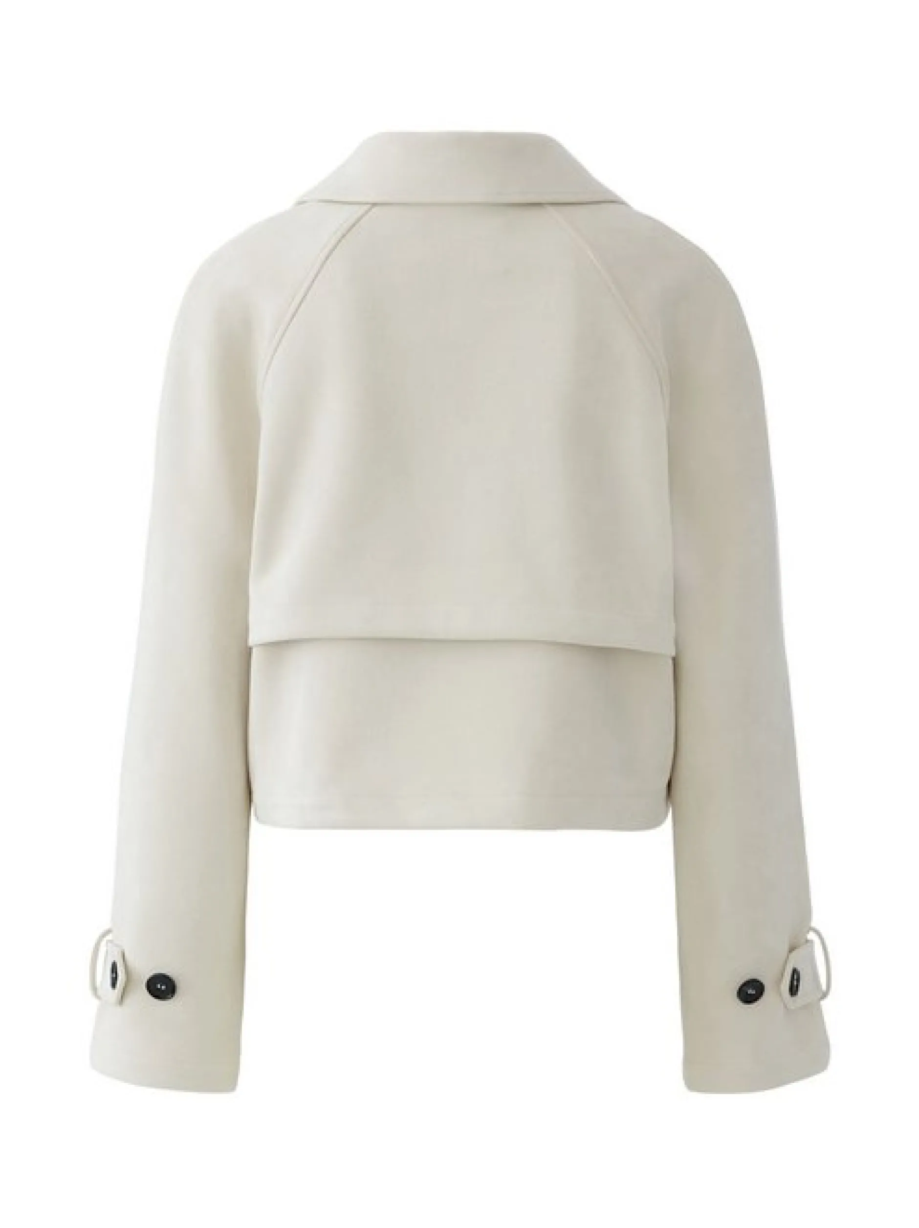 Oui Damen Kunstlederjacke in weiß