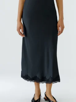 Oui Damen Maxirock in schwarz