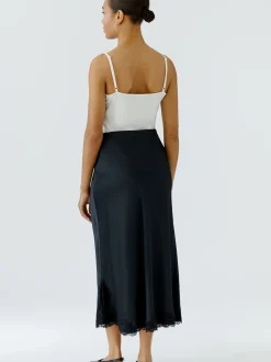 Oui Damen Maxirock in schwarz