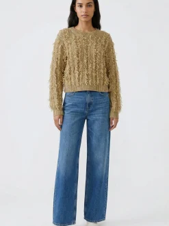 Oui Damen Pullover in braun - Ausschnitt: Rundhals