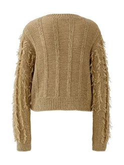 Oui Damen Pullover in braun - Ausschnitt: Rundhals